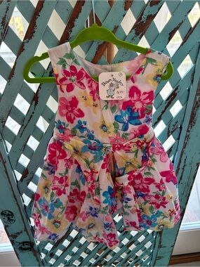 Bloom Designs Pink Floral Bow Dress for Kids